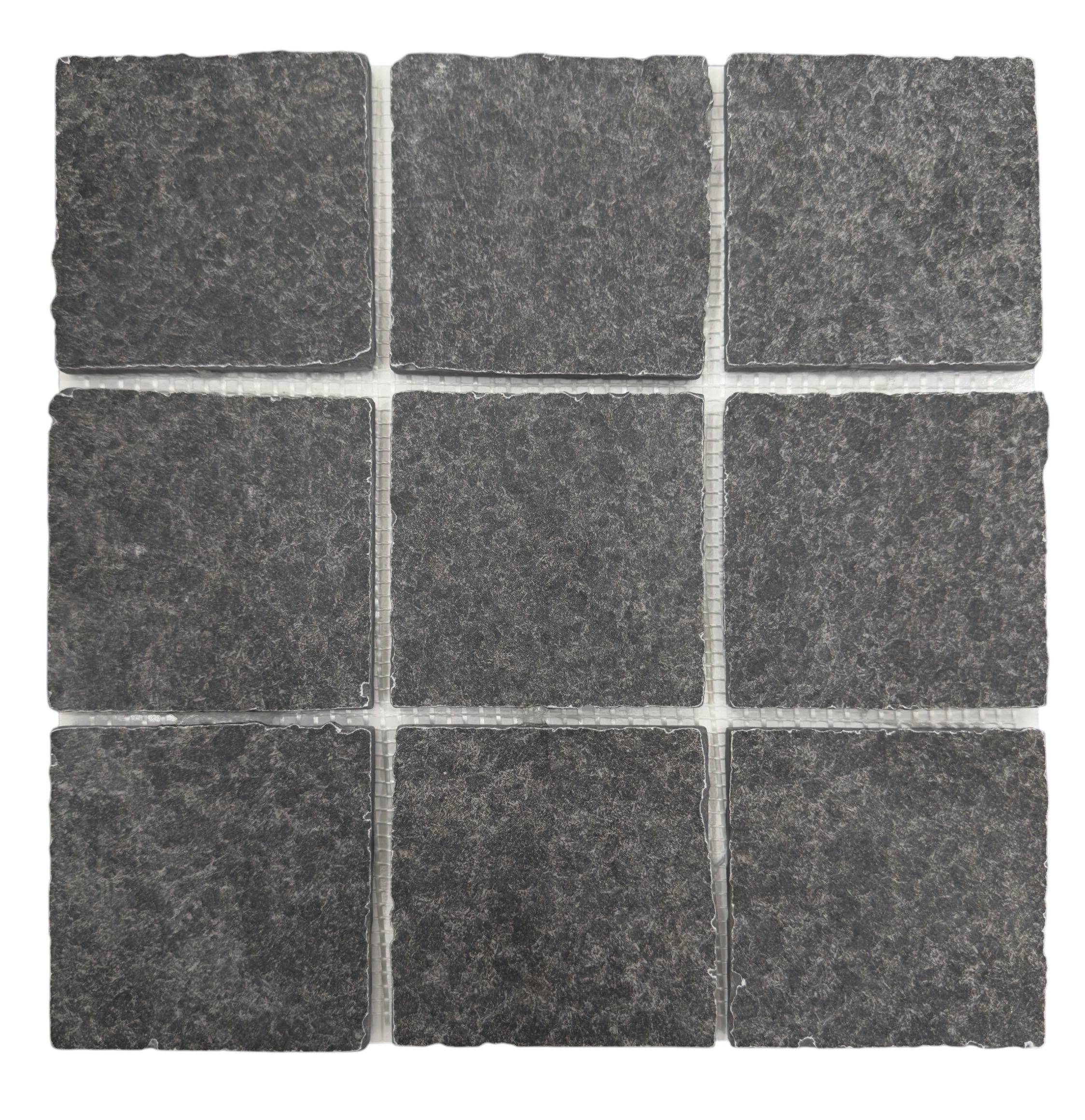 ASH BLACK PORCELAIN COBBLES STACK